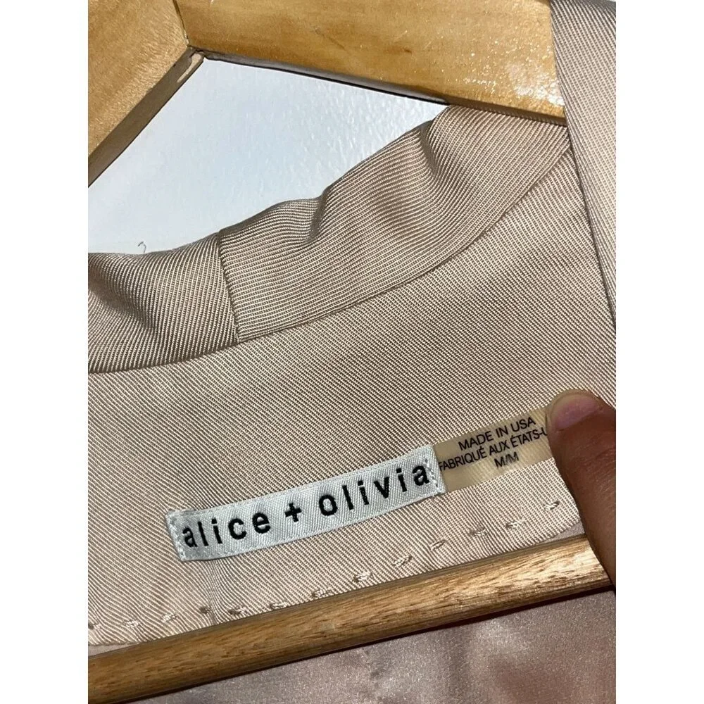 Alice + Olivia Womens Camel Blazer Size M